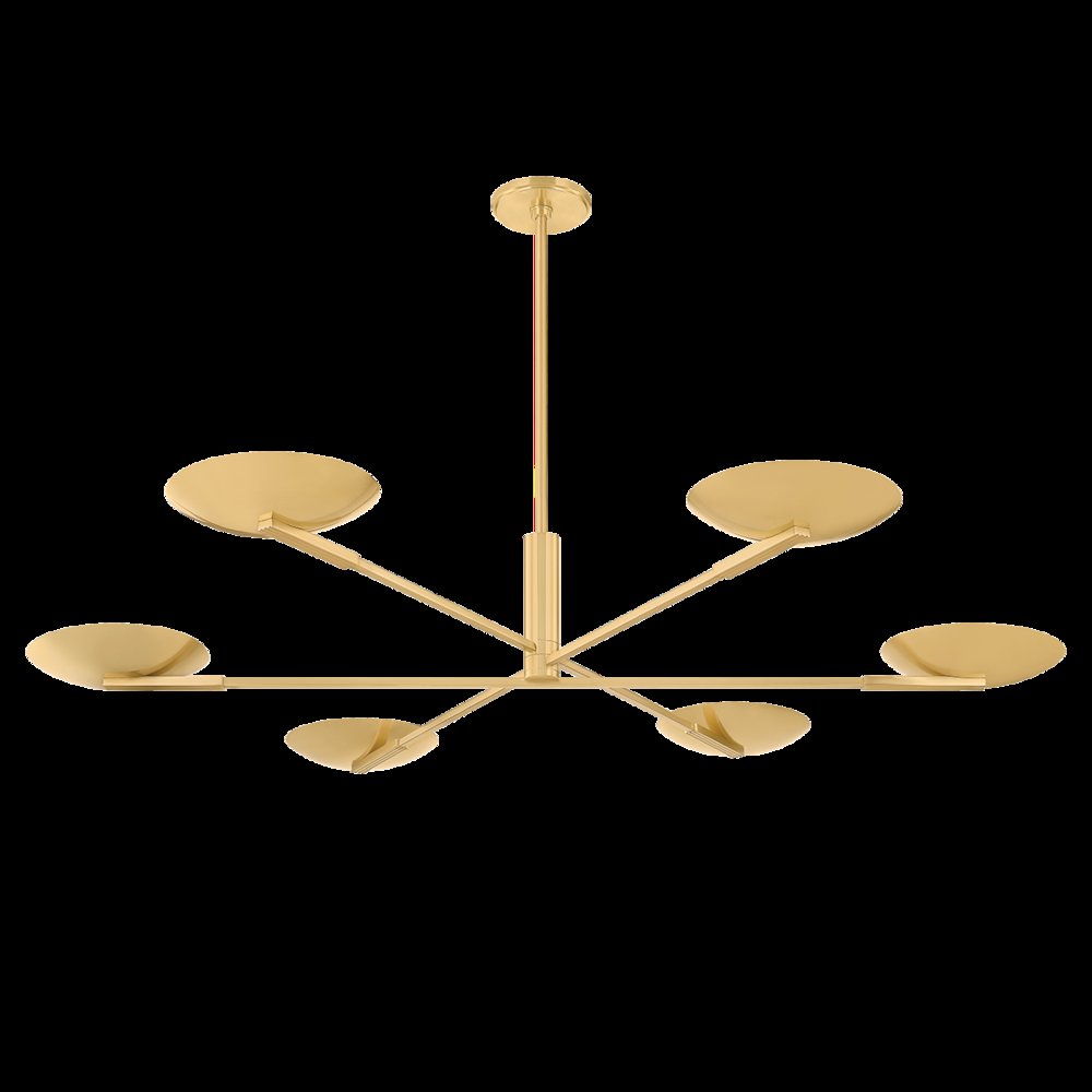 Johnson Chandelier, Aged Brass. Picture 1