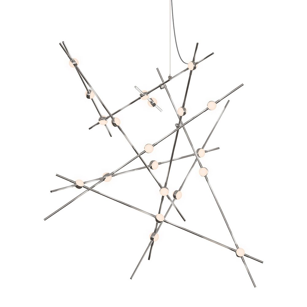 Constellation Chandelier, Satin Nickel. Picture 1