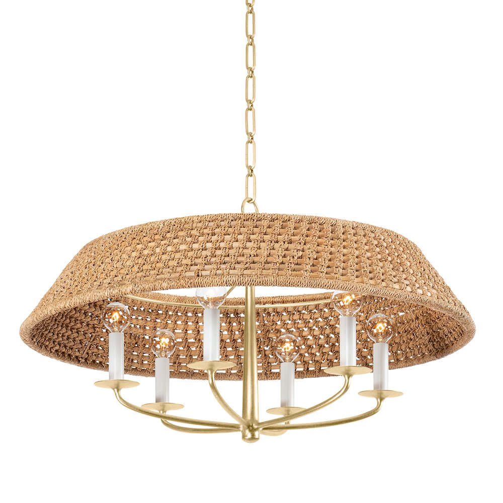Bradley Chandelier, Vintage Gold Leaf. Picture 1