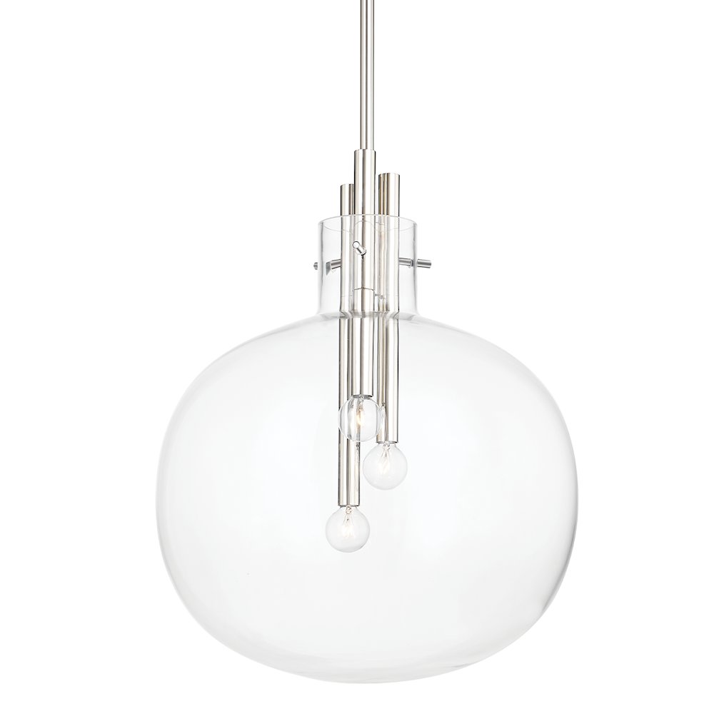 Hempstead Pendant, Polished Nickel. Picture 1