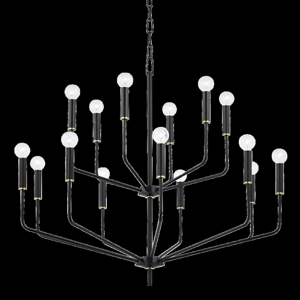 Bailey Chandelier, Aged Brass. Picture 1