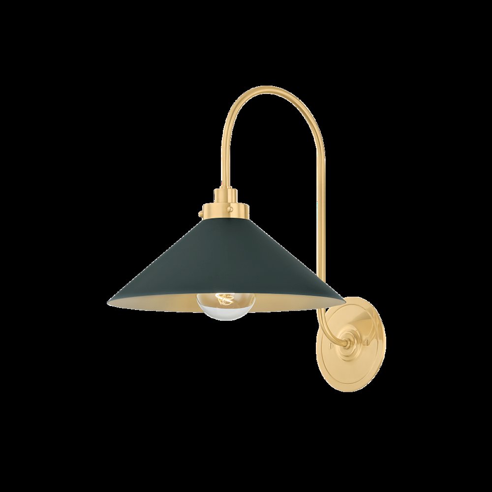 Clivedon Wall Sconce, Aged Brass. Picture 1