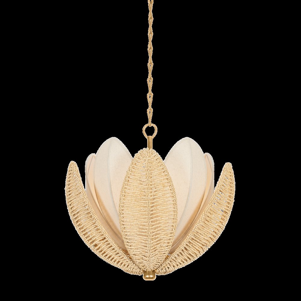 Costa Brava Chandelier, Vintage Gold Leaf. Picture 1