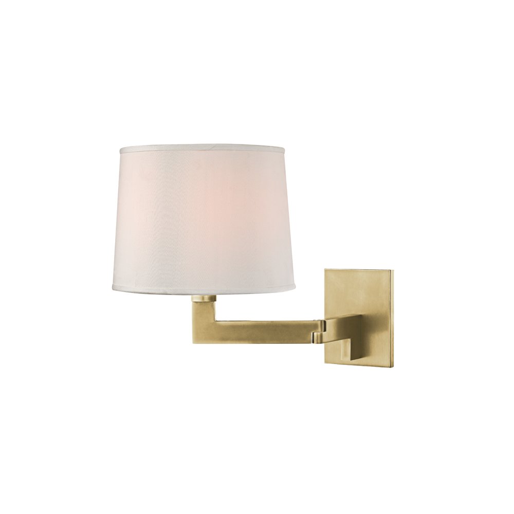 Fairport Wall Sconce, Aged Brass. Picture 1