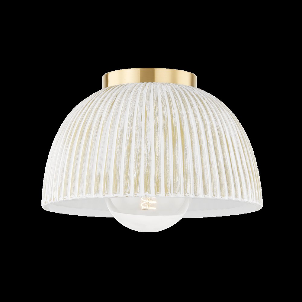 Eloise Flush Mount, Aged Brass. Picture 1