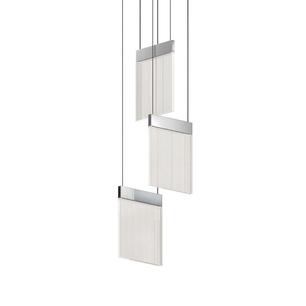 V Panels Pendant, Polished Chrome. Picture 1