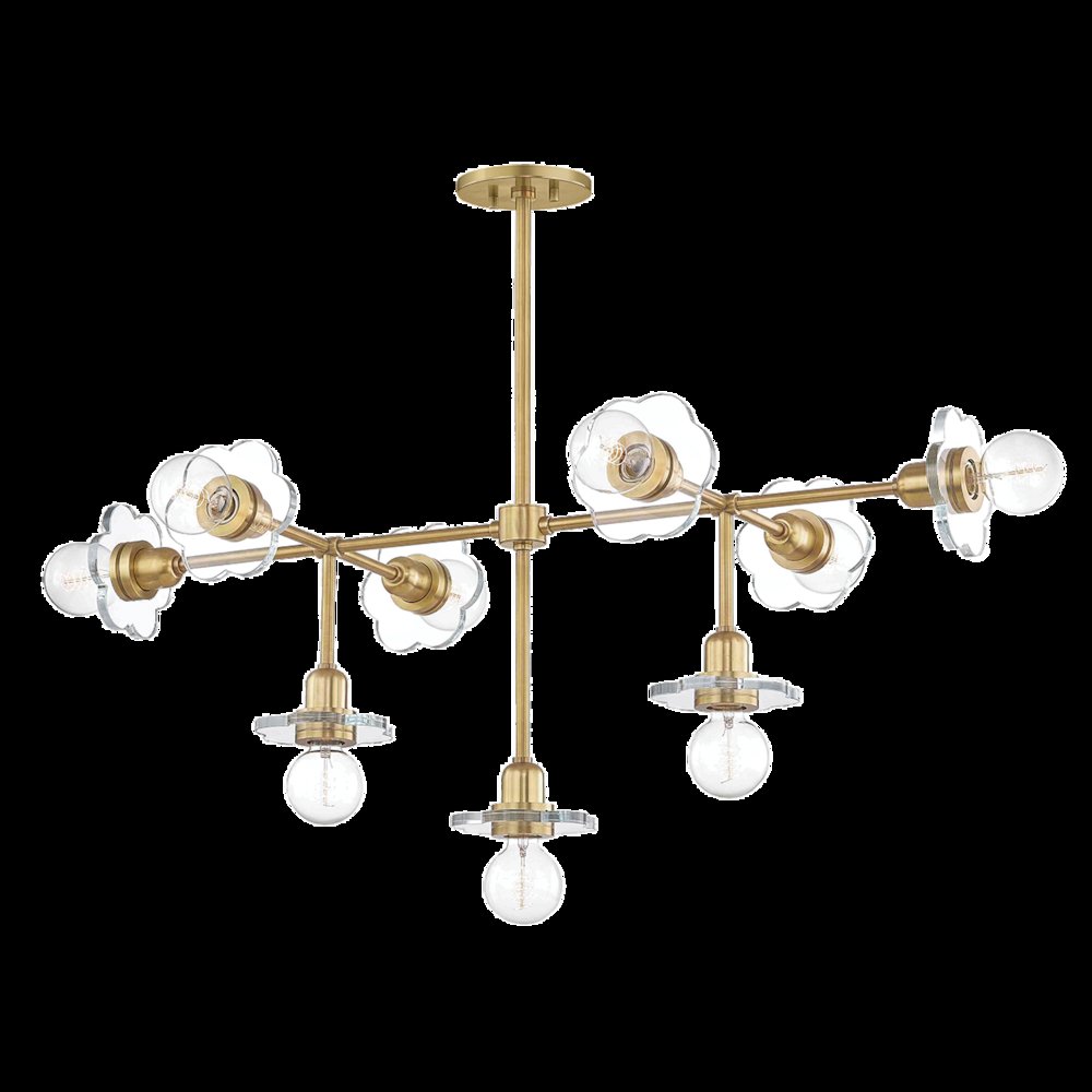 Alexa Chandelier, Aged Brass. Picture 1