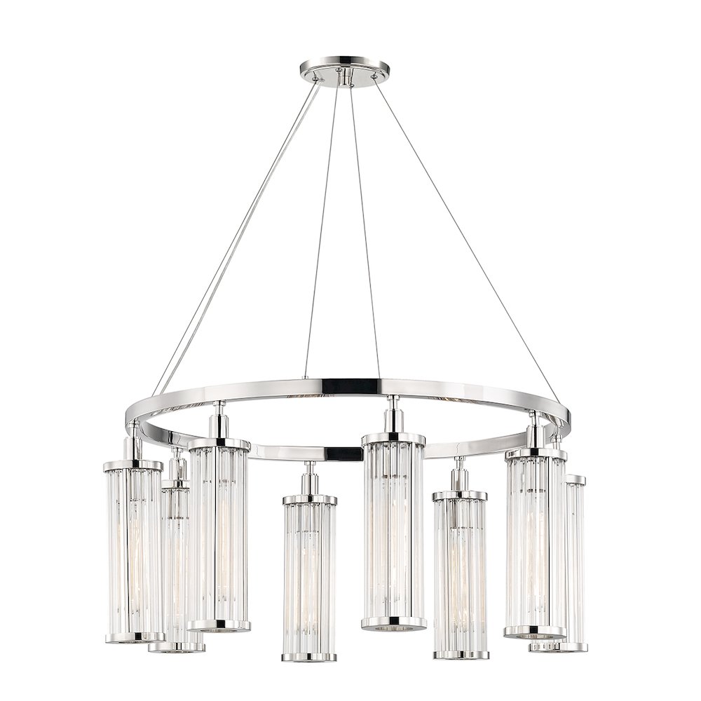 Marley Chandelier, Polished Nickel. Picture 1