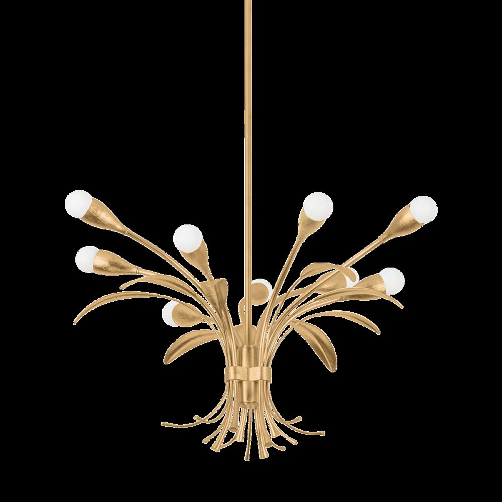 Bilston Chandelier, Vintage Gold Leaf. Picture 1