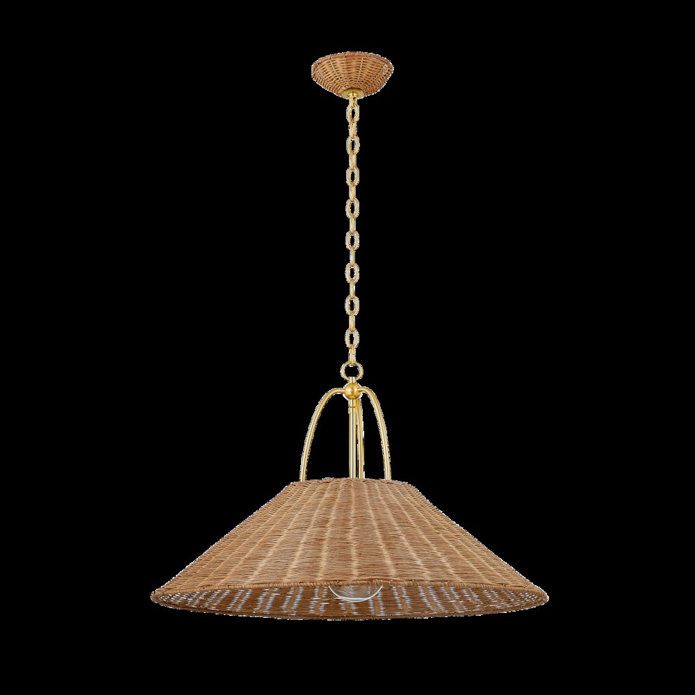 Davida Pendant, Aged Brass. Picture 1