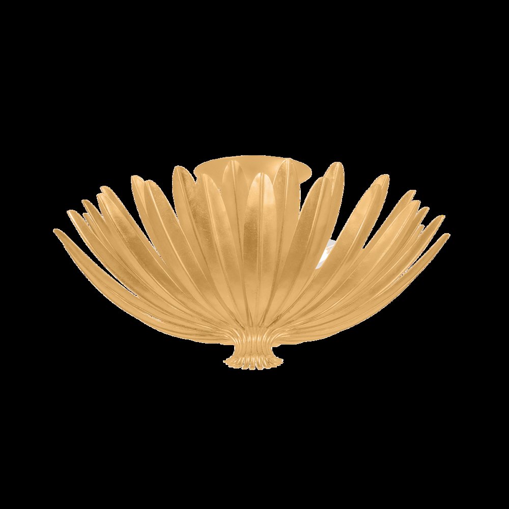 Whitfield Semi Flush, Vintage Gold Leaf. Picture 1