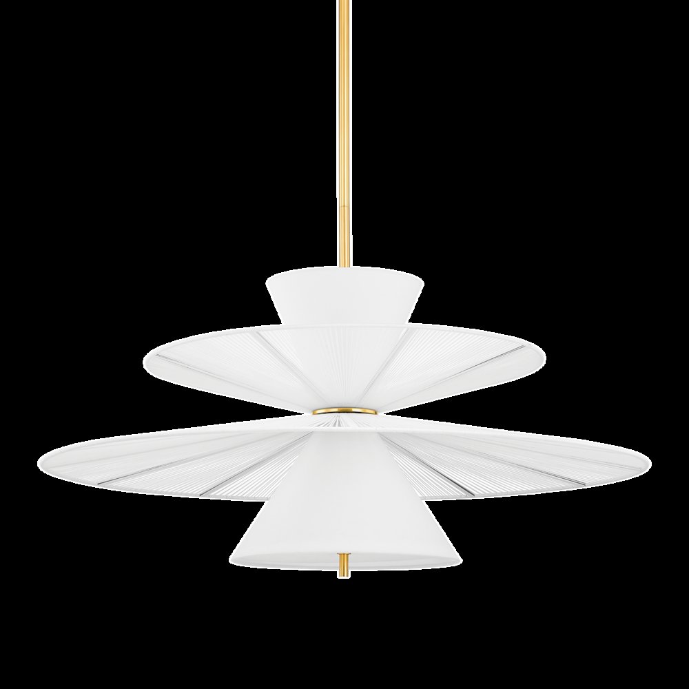 Esperance Chandelier, Aged Brass. Picture 1