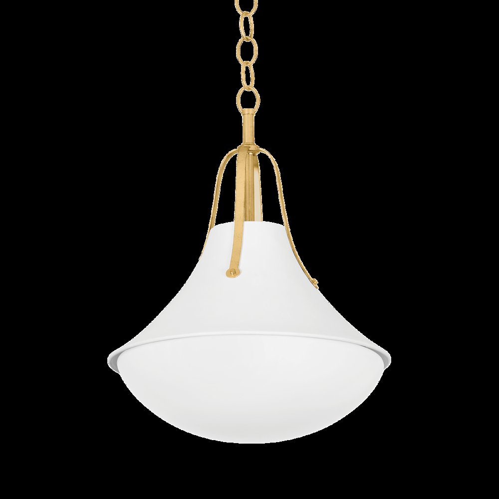 Coventry Pendant, Vintage Gold Leaf. Picture 1