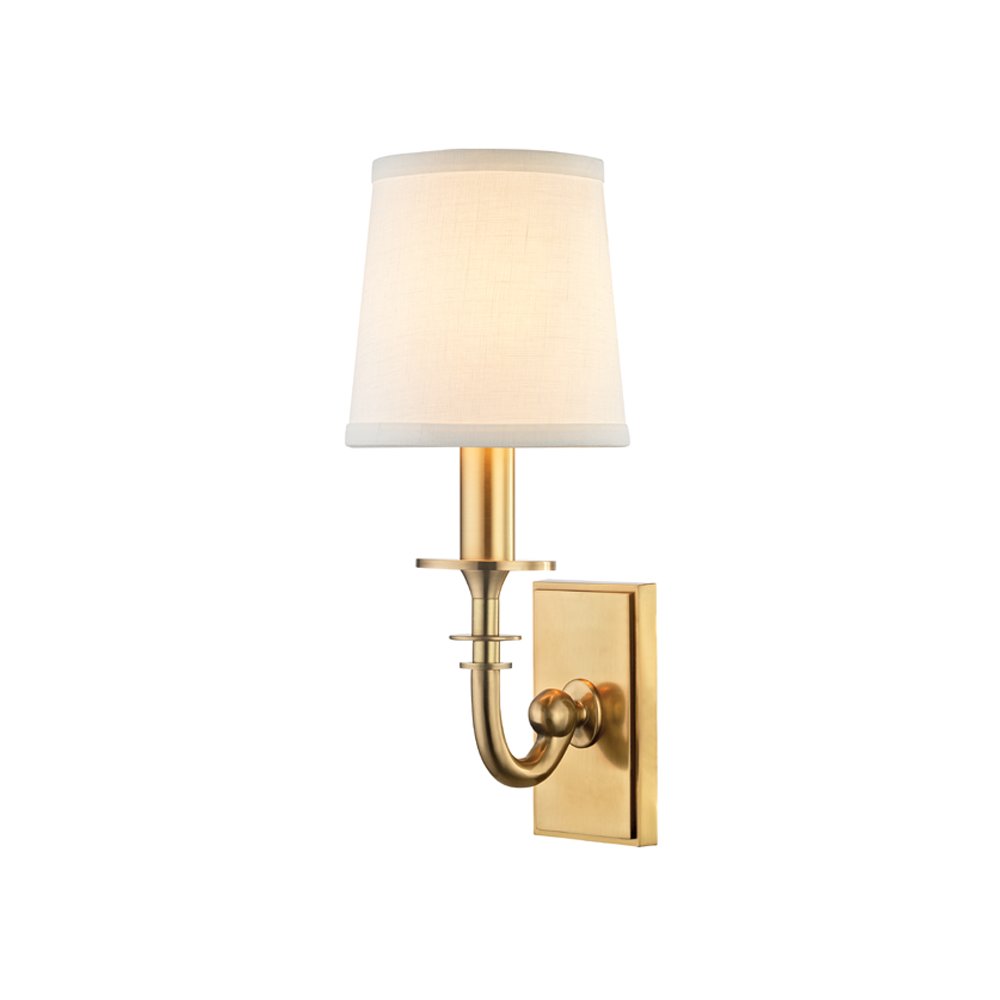 Carroll Wall Sconce, Aged Brass. Picture 1