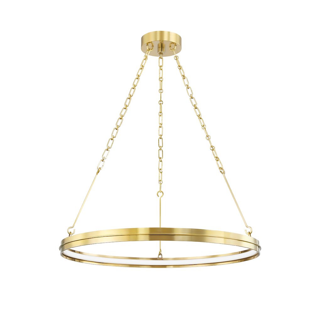 Rosendale Chandelier, Aged Brass. Picture 1