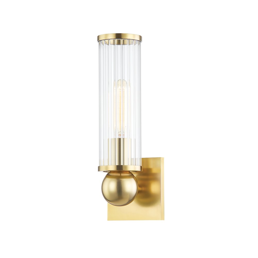 Malone Wall Sconce, Aged Brass. Picture 1