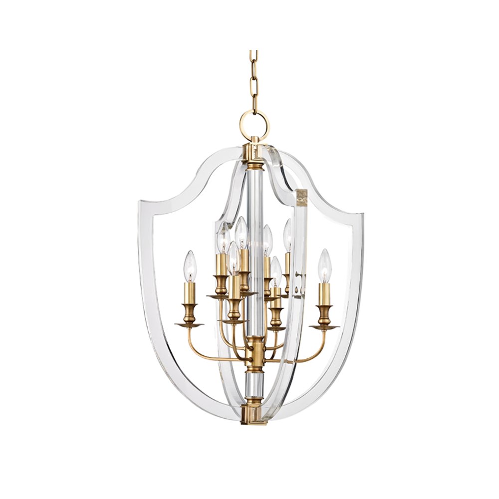 Arietta Lantern, Aged Brass. Picture 1