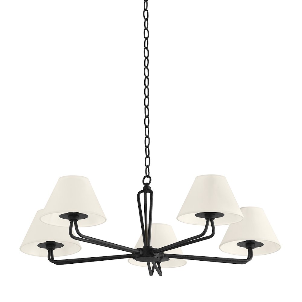 Ozias Chandelier, Black Iron. Picture 1