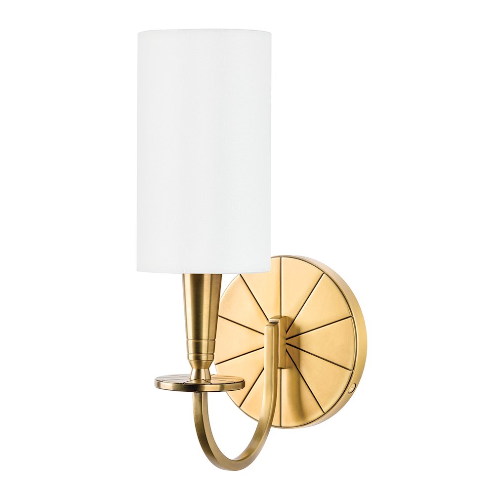 Mason Wall Sconce, Aged Brass. Picture 1