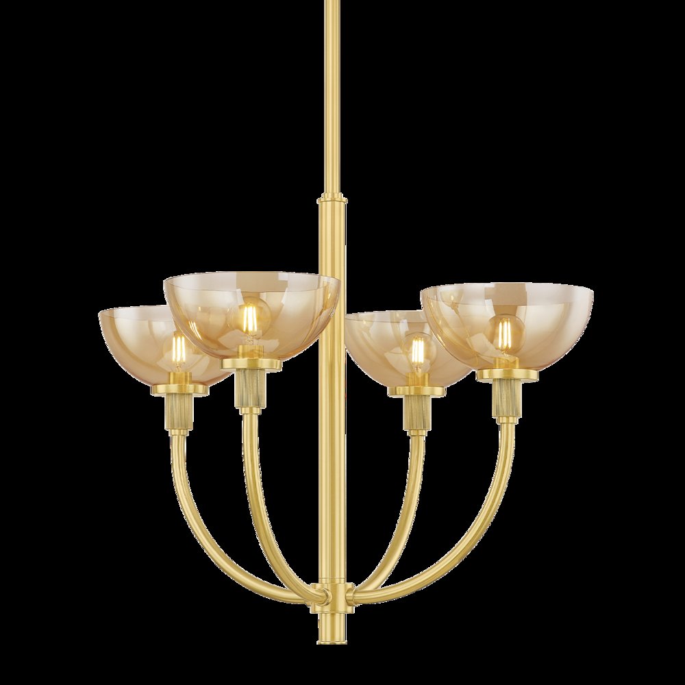 Eva Chandelier, Aged Brass. Picture 1