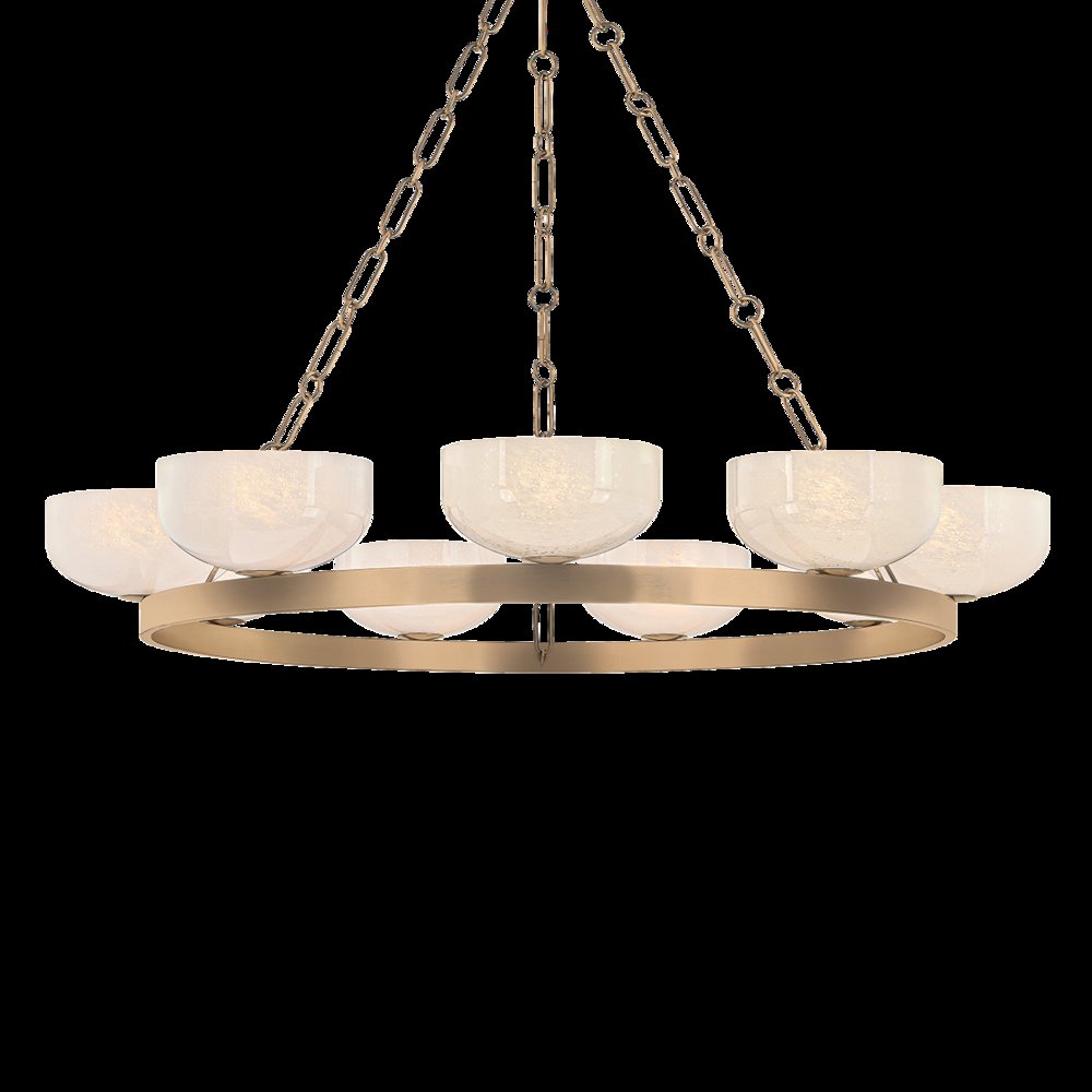 Caelum Chandelier, Patina Brass. Picture 1