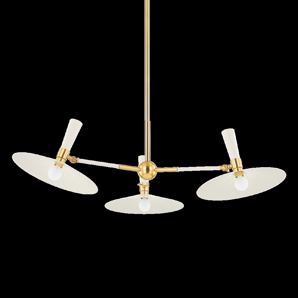 Milena Chandelier, Aged Brass. Picture 1