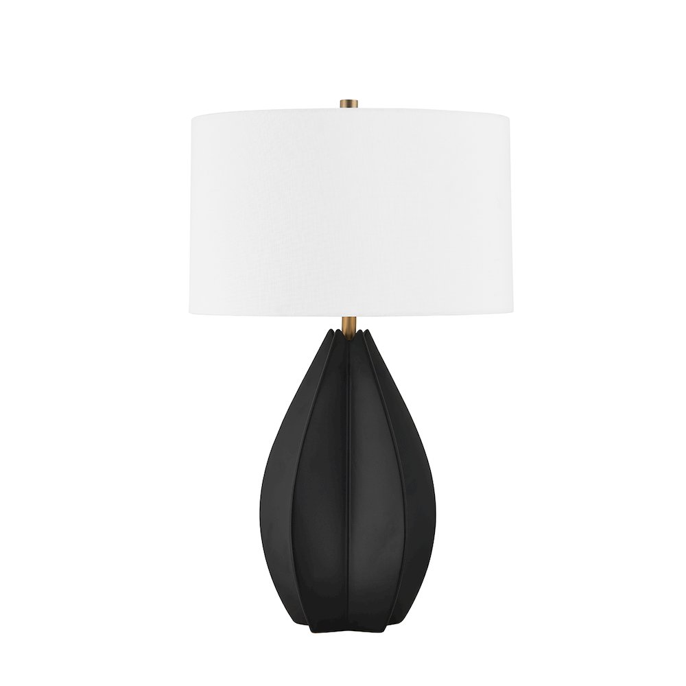 Mineral Table Lamp, Patina Brass. Picture 1
