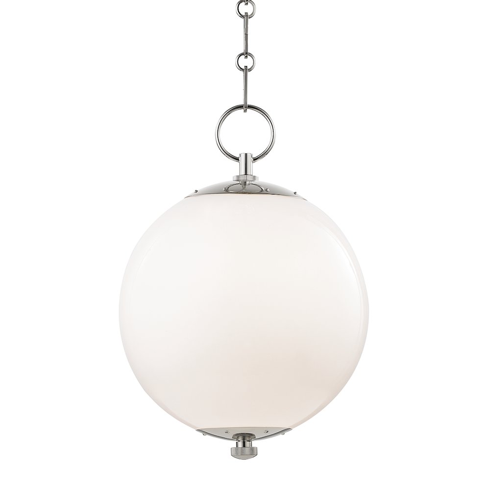 Sphere No.1 Pendant, Polished Nickel. Picture 1