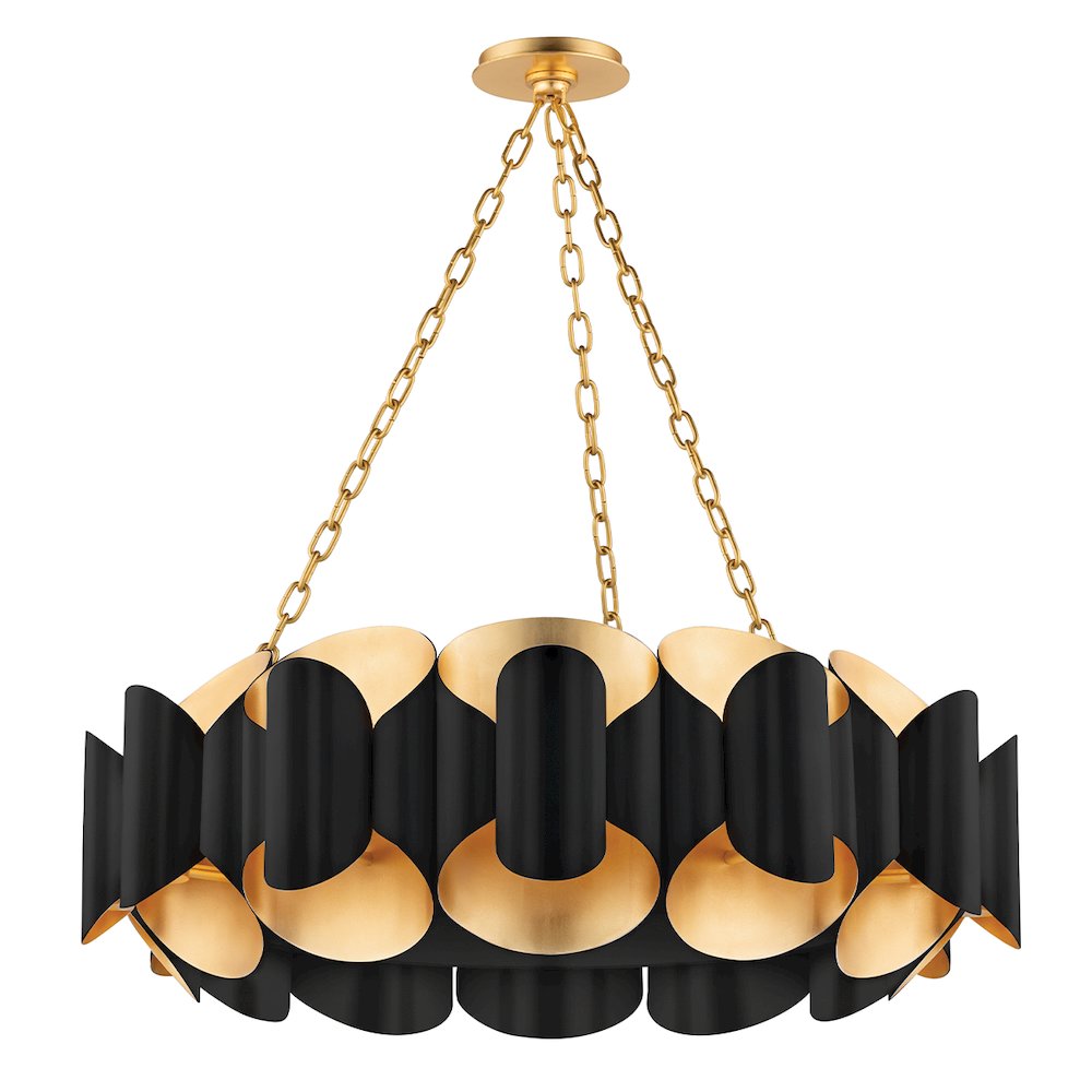 Banks Chandelier, Gold Leaf. Picture 1