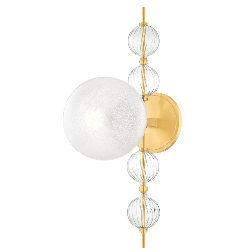 Calypso Wall Sconce, Aged Brass. Picture 1