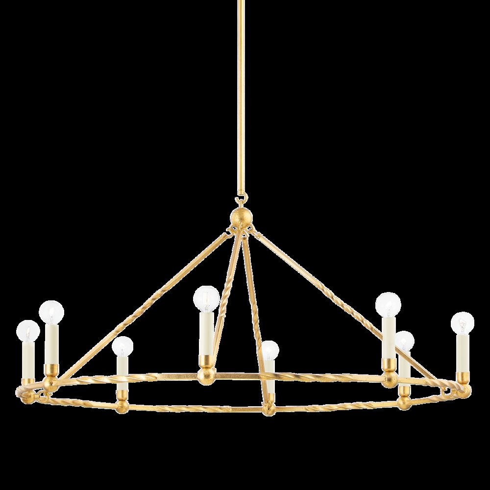 Josephine Chandelier, Vintage Gold Leaf. Picture 1