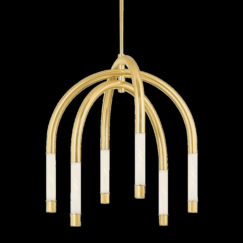 Zeme Chandelier, Vintage Polished Brass. Picture 1