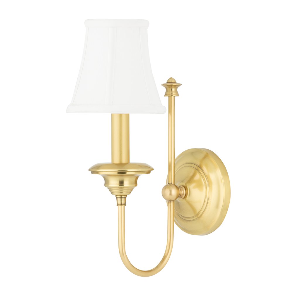 Yorktown Wall Sconce, Aged Brass. Picture 1