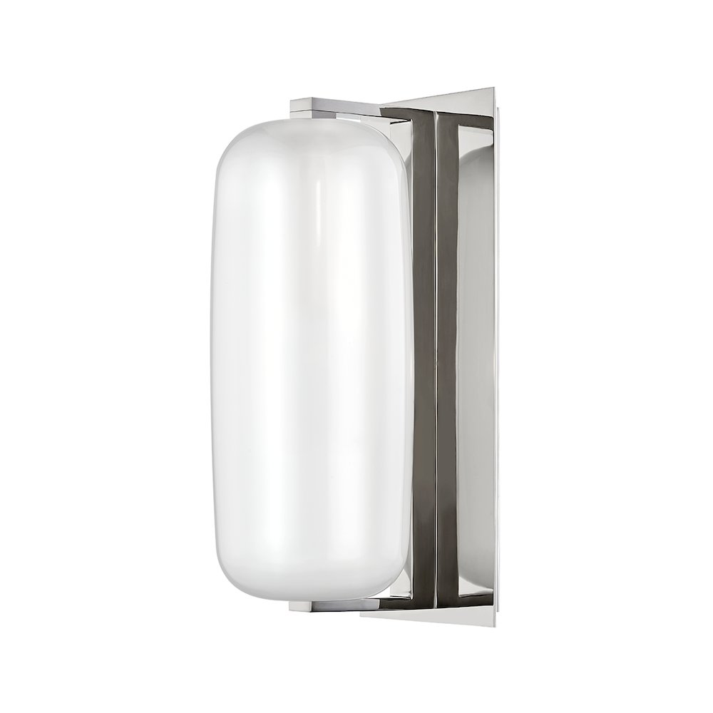 Pebble Wall Sconce, Polished Nickel. Picture 1