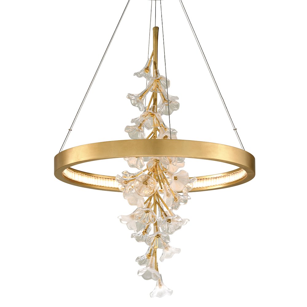 Jasmine Chandelier, Gold Leaf. Picture 1