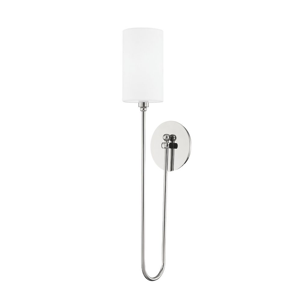 Harlem Wall Sconce, Polished Nickel. Picture 1