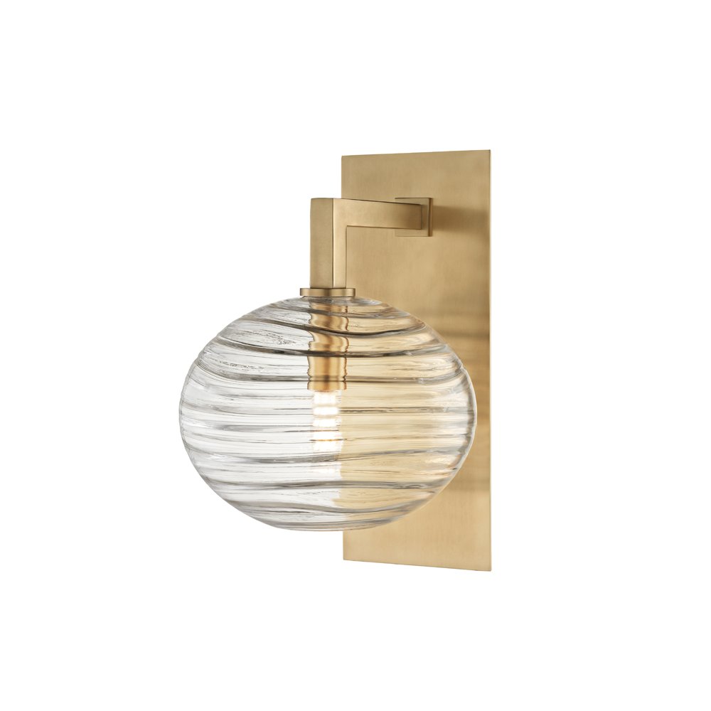 Breton Wall Sconce, Aged Brass. Picture 1
