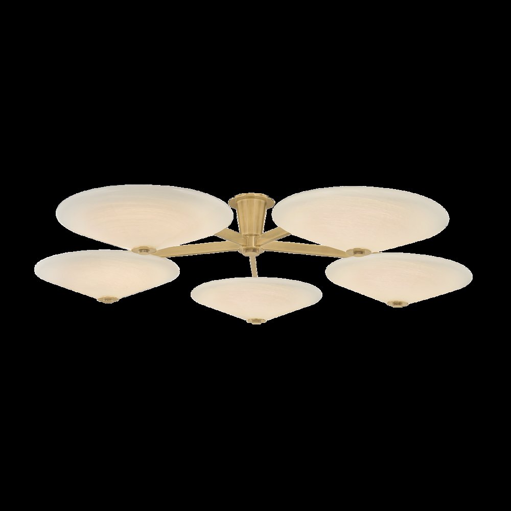 Cologne Flush Mount, Vintage Brass. Picture 1