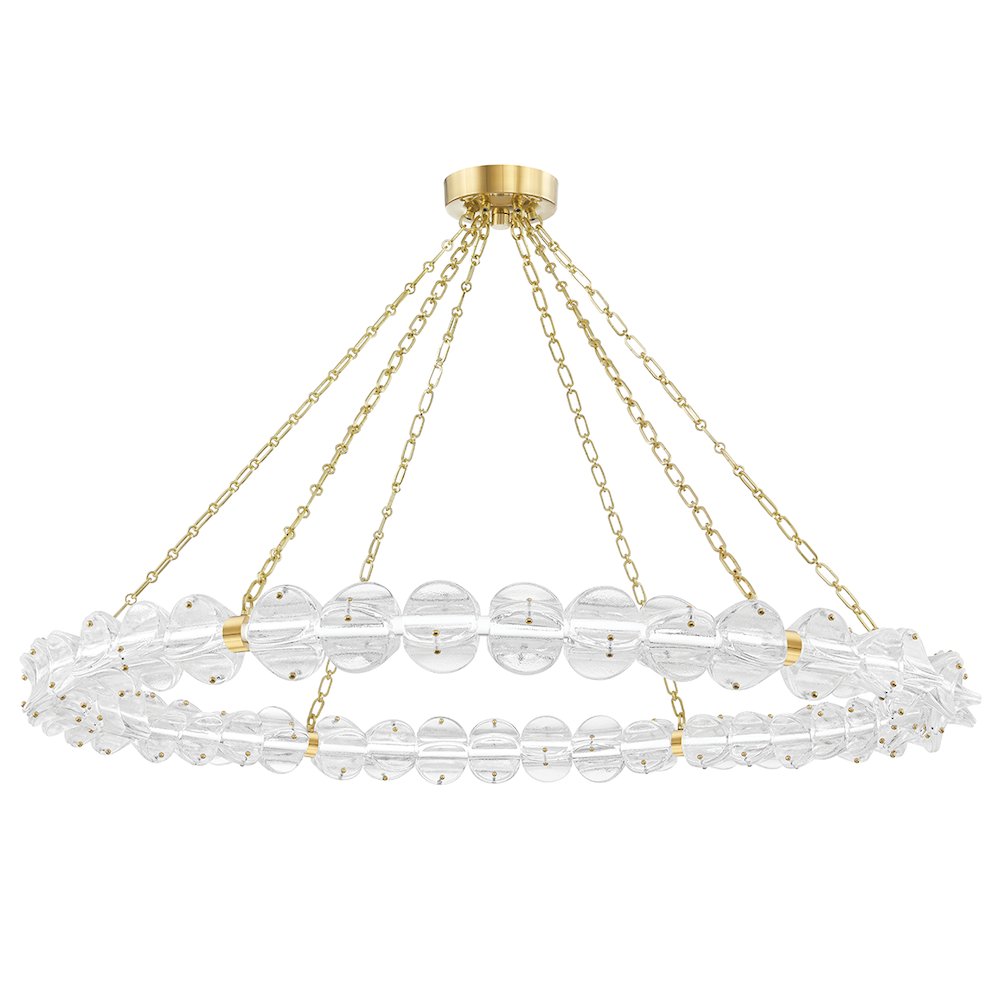 Lindley Chandelier, Aged Brass. Picture 1