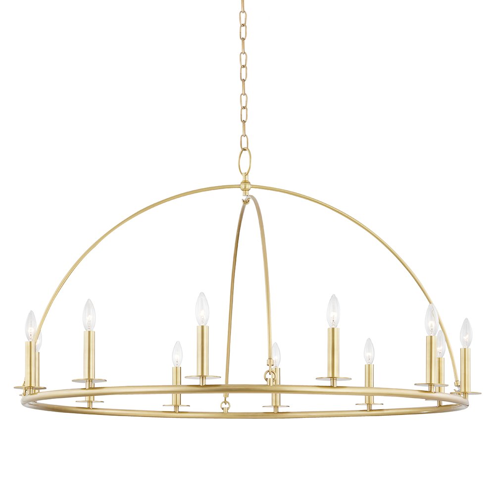 Howell Chandelier, Aged Brass. Picture 1