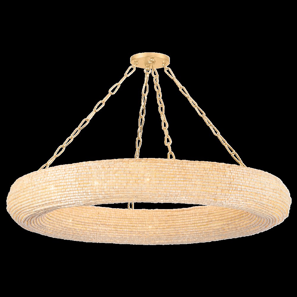 Lure Chandelier, Vintage Gold Leaf. Picture 1