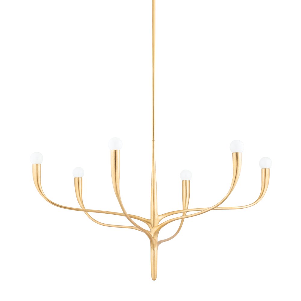 Labra Chandelier, Vintage Gold Leaf. Picture 1