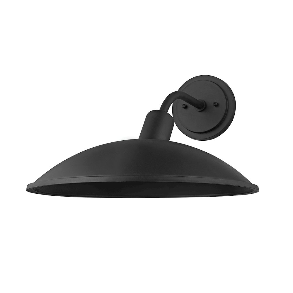 Otis Exterior Wall Sconce, Texture Black. Picture 1