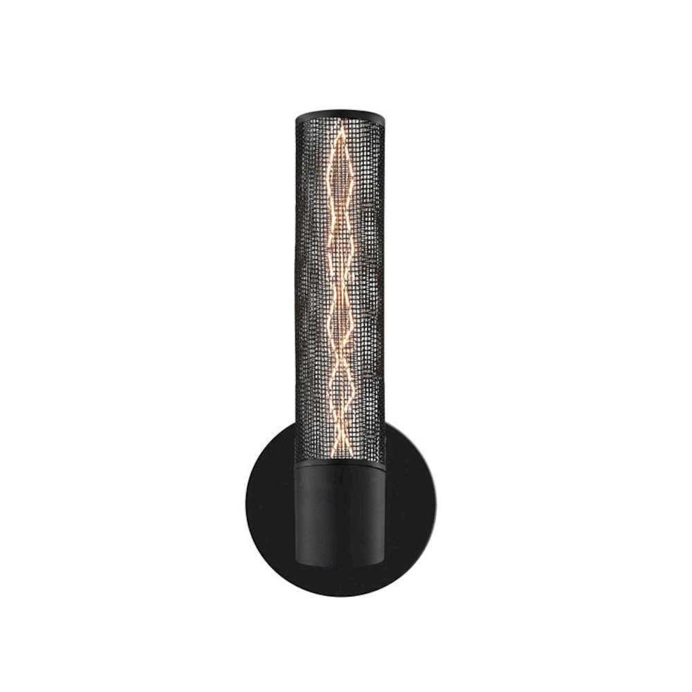 Urban Edge Wall Sconce, Texture Black. Picture 1