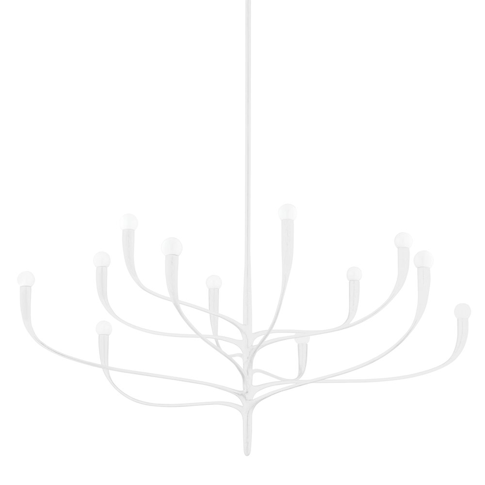Labra Chandelier, White Plaster. Picture 1