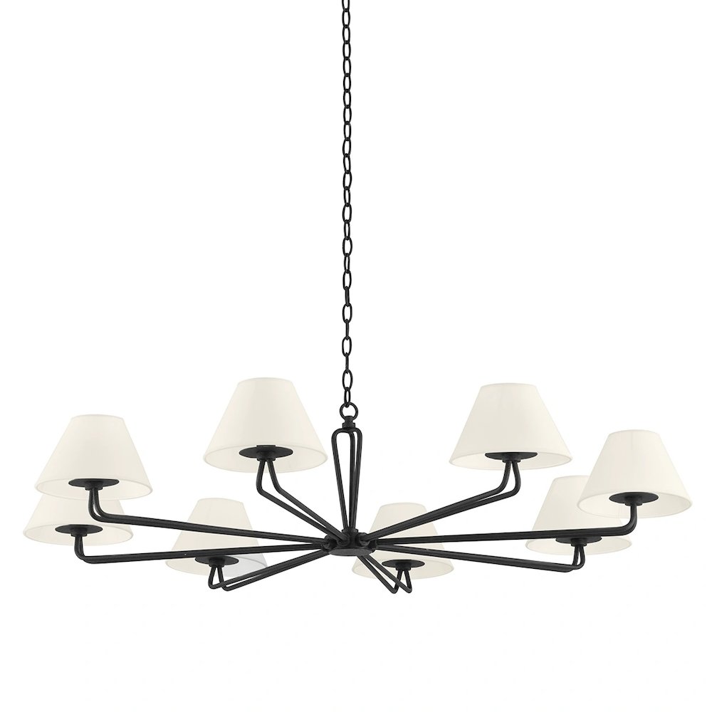 Ozias Chandelier In Black Iron Color. Picture 1