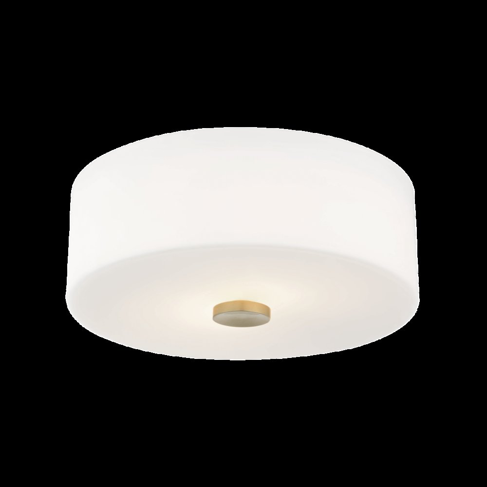 Sophie Flush Mount, Aged Brass. Picture 1