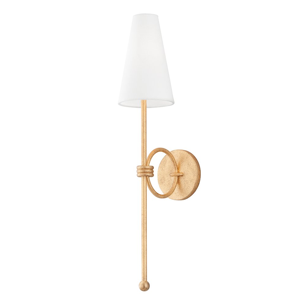 Magnus Wall Sconce, Vintage Gold Leaf. Picture 1