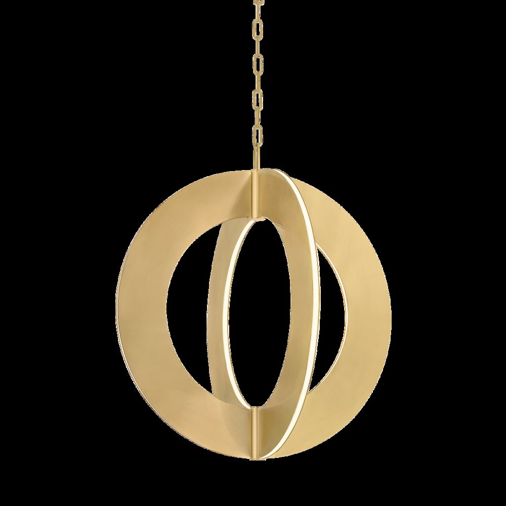 Samos Chandelier, Vintage Brass. Picture 1