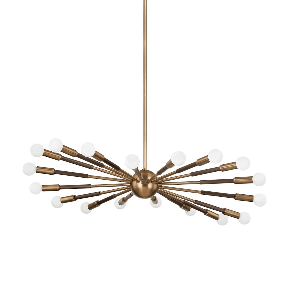 Obie Chandelier In Patina Brass/Bronze Color. Picture 1